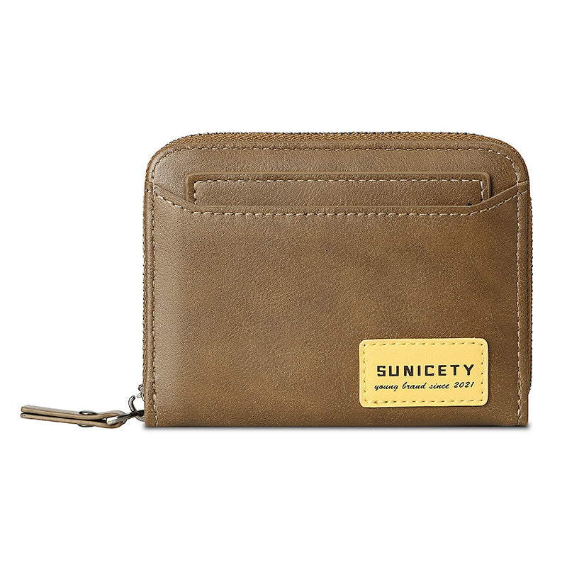 SUNICETY Retro Style PU Leather Card Carrying Bag Money Cash Coin Storage Pouch RFID Blocking Wallet SUNICETY Retro Style PU Leather Card Carrying Bag Money Cash Coin Storage Pouch RFID Blocking Wallet